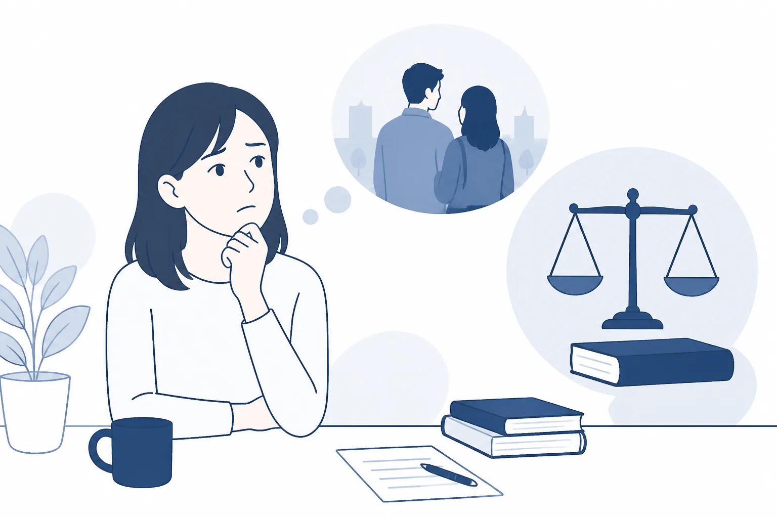 慰謝料請求について専門家へ相談するイメージ