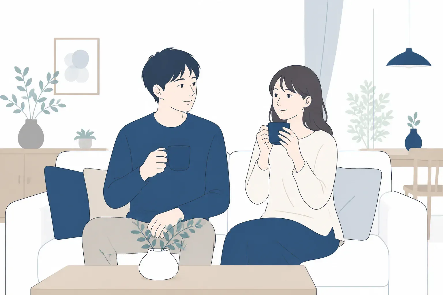 落ち着いた夫婦の日常を感じさせるイメージ画像