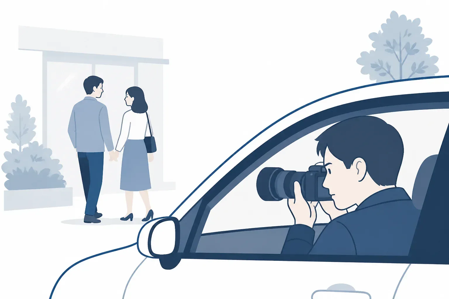 プロの探偵による調査をイメージした雰囲気画像