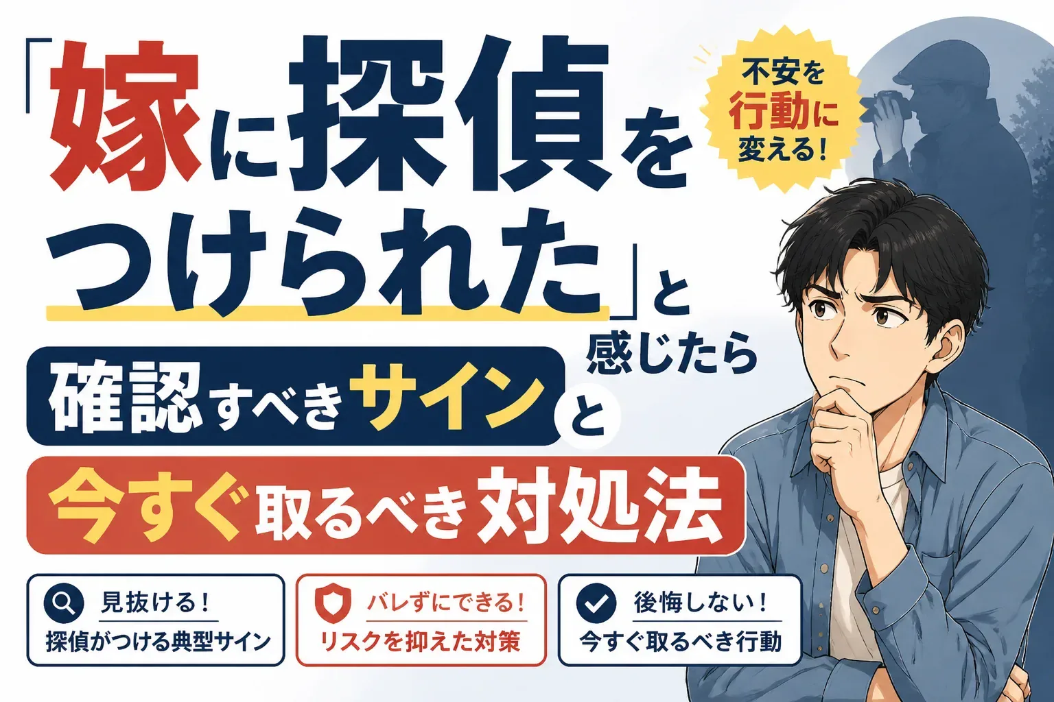 嫁に探偵をつけられたときのサインと対処法のアイキャッチ画像