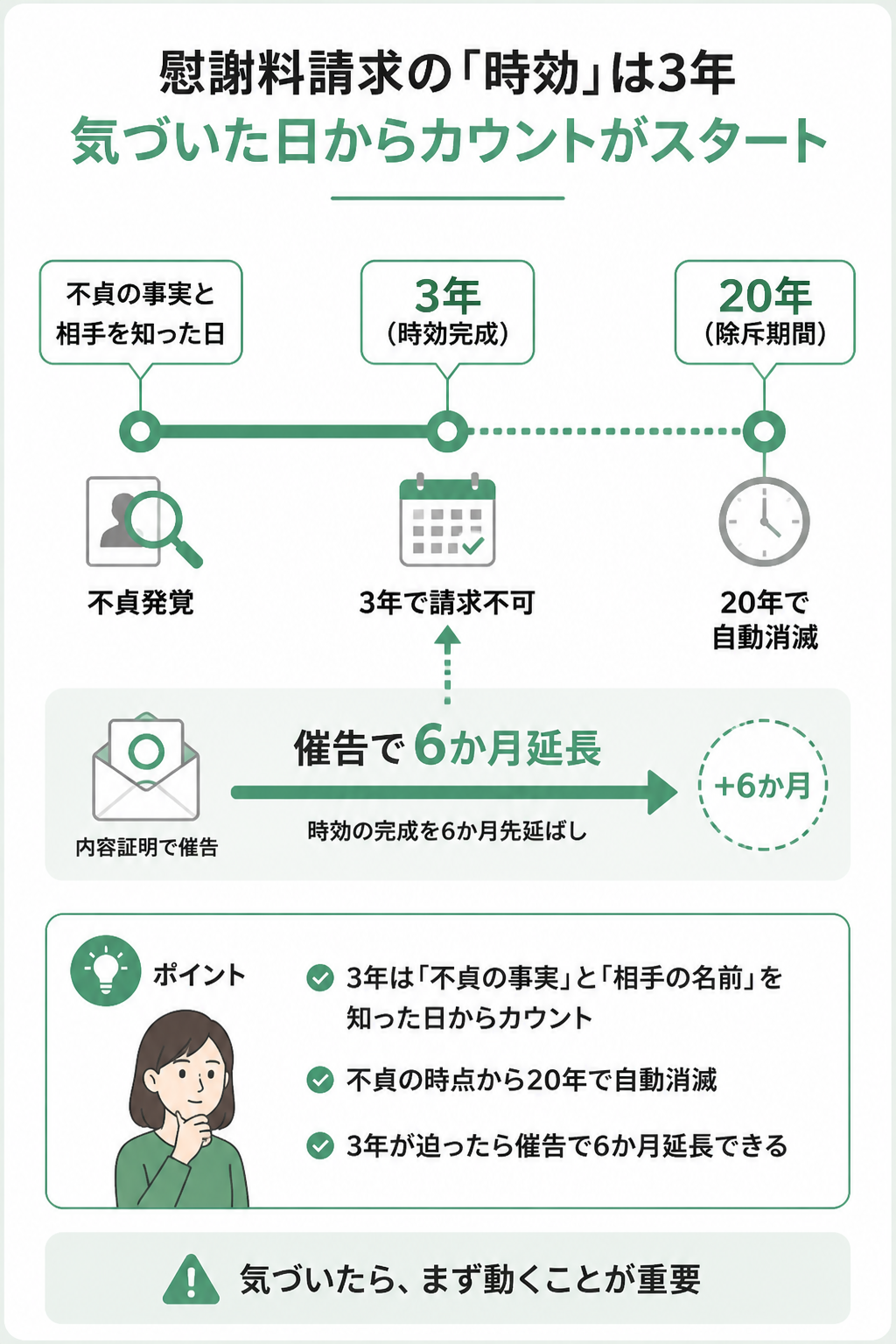 慰謝料請求権の時効タイムライン図