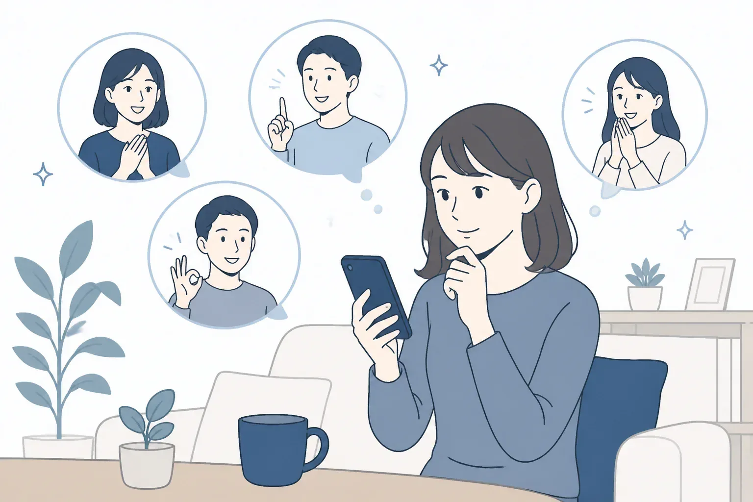 探偵に相談する場面のイメージ