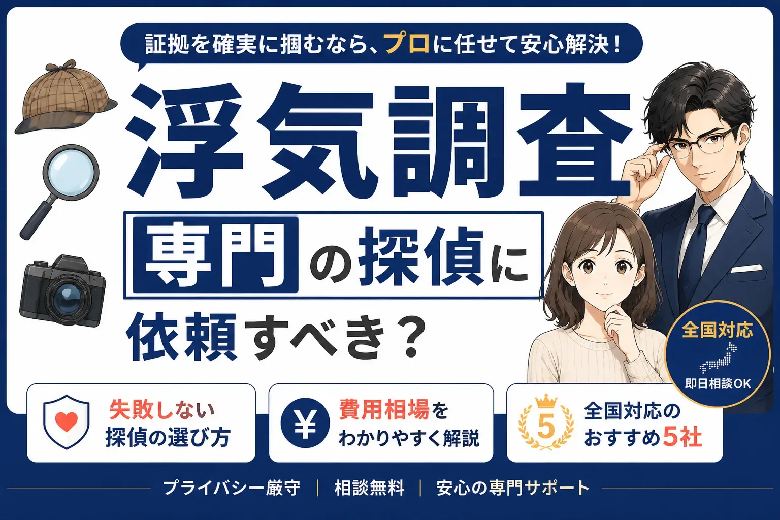 浮気調査を専門の探偵に依頼する記事のアイキャッチ画像