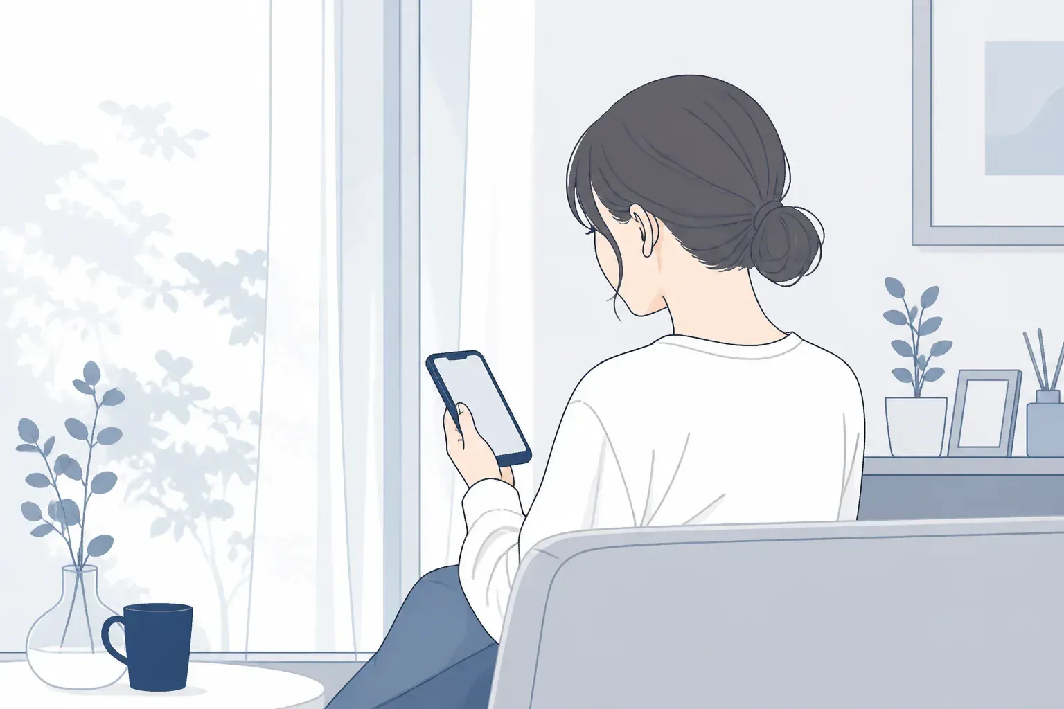 尾行調査を検討して悩む人のイメージ
